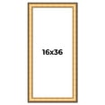 thumbnail image 1 of 16x36 Frame Gold Plein Aire Solid Wood Picture Frame Width 2 Inches | Interior Frame Depth 0.5, 1 of 8