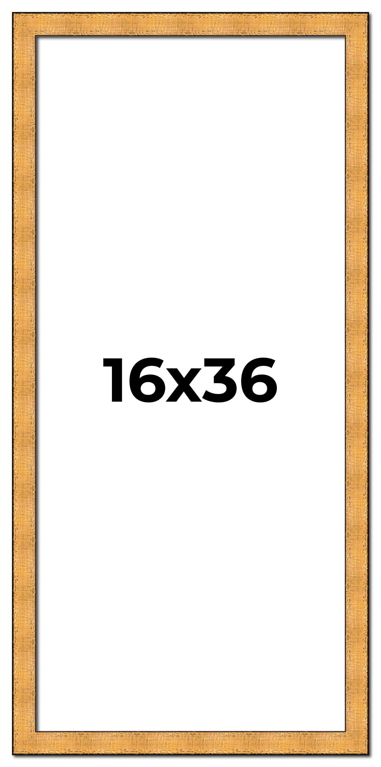 16x36 Frame Gold Rustic Solid Wood Picture Frame | 1.25 Inch Wide ...