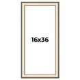 thumbnail image 1 of 16x36 Frame Gold Silver Plein Aire 2" Inch Wide Moulding Solid Wood Picture Frame | Modena, 1 of 8