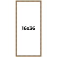 thumbnail image 1 of 16x36 Frame Gold Solid Wood Picture Frame - Complete Modern Photo Frame Includes UV Acrylic, 1 of 8