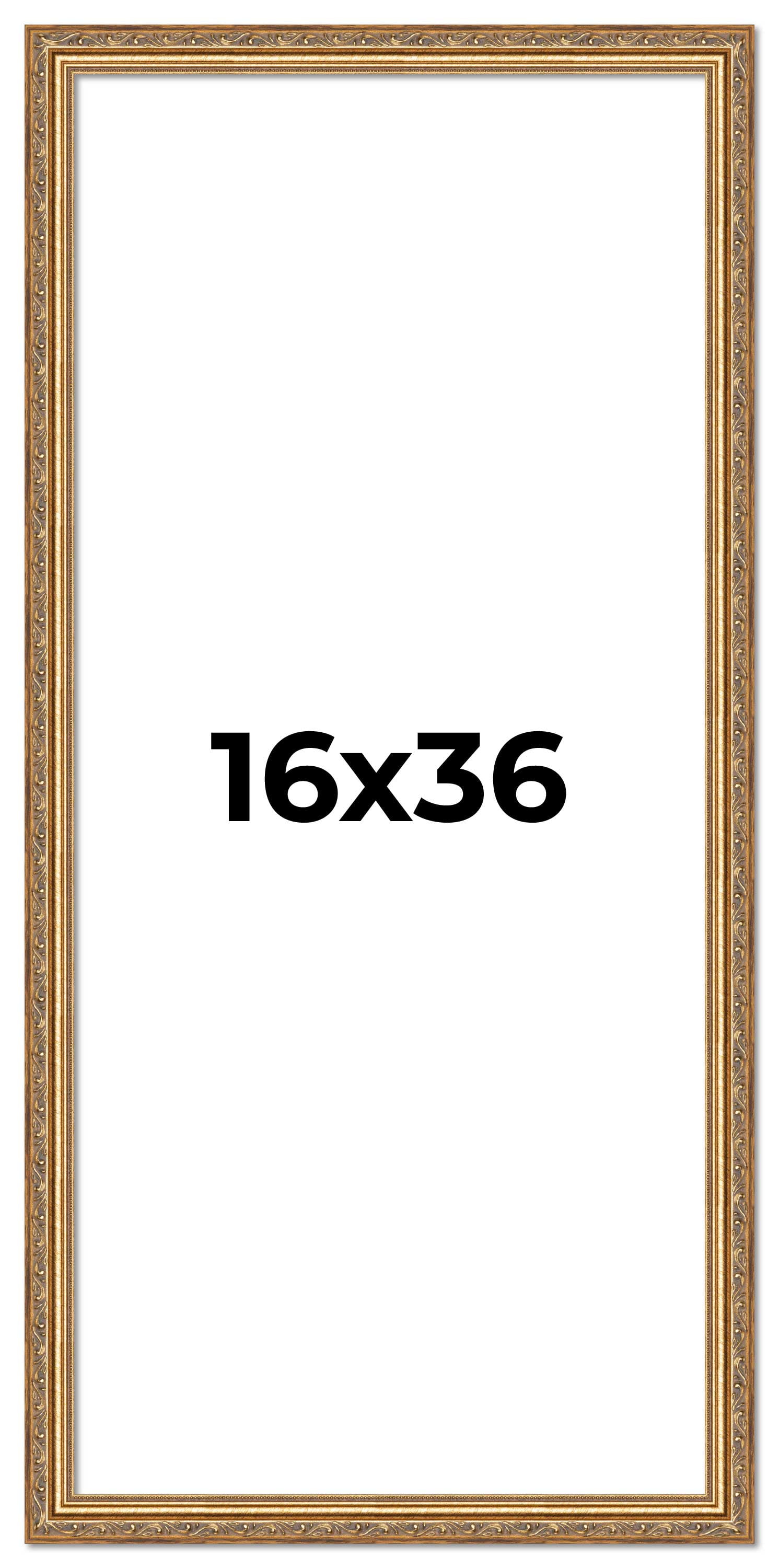16x36 Frame Gold Solid Wood Picture Frame Width 1.25 Inches | Interior ...