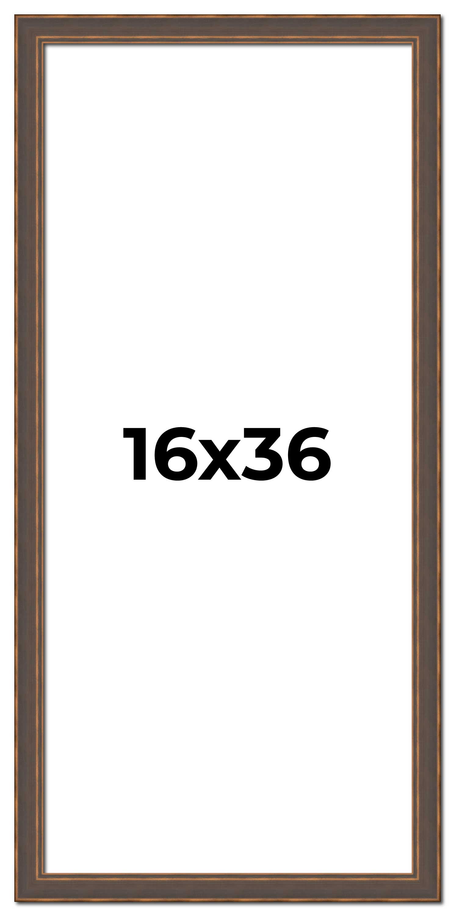 16x36 Frame Golden Caramel Solid Wood Bronze Picture Frame | 1.25 Inch ...