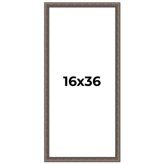 16x36 Frame Silver Real Wood Picture Frame Width 1.25 Inches | Interior Frame Depth 0.5 Inches |