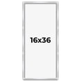 thumbnail image 1 of 16x36 Frame Silver Whitewashed Wood Grain Solid Wood Shadow Box | 0.75 Inch Moulding Width | 0.75, 1 of 8
