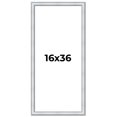 thumbnail image 1 of 16x36 Frame Sterling Silver Solid Wood Picture Frame | 1.25 Inch Moulding Width | 0.75 Inch, 1 of 8