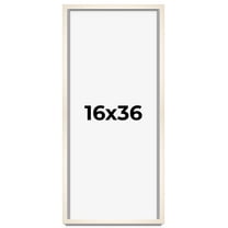16x36 Frame White Wheat Solid Wood Picture Frame | Moulding Width 0.75 Inches | Interior Depth 0.5
