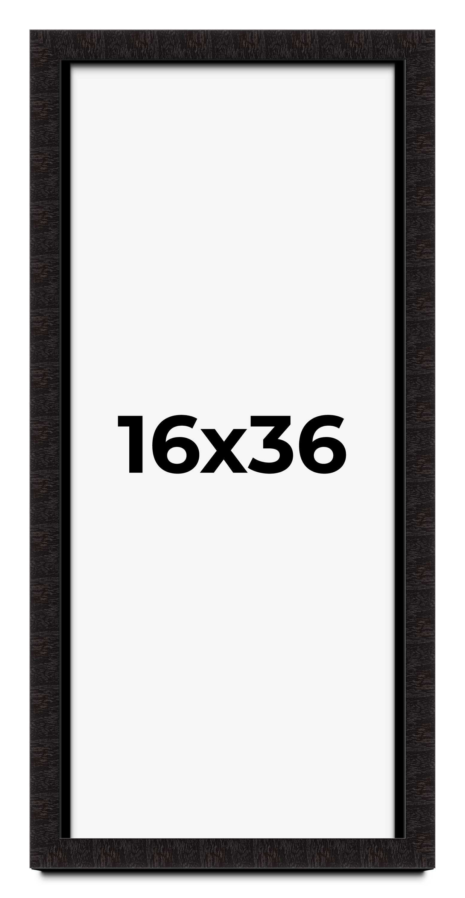 16x36 Shadow Box Black Solid Wood Display Picture Frame | 1 Inch Rabbet ...