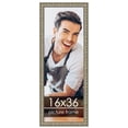 thumbnail image 1 of 16x36 Silver Wood Picture Frame - UV Acrylic, Foam Board Backing, Hanging Hardware, 1 of 8