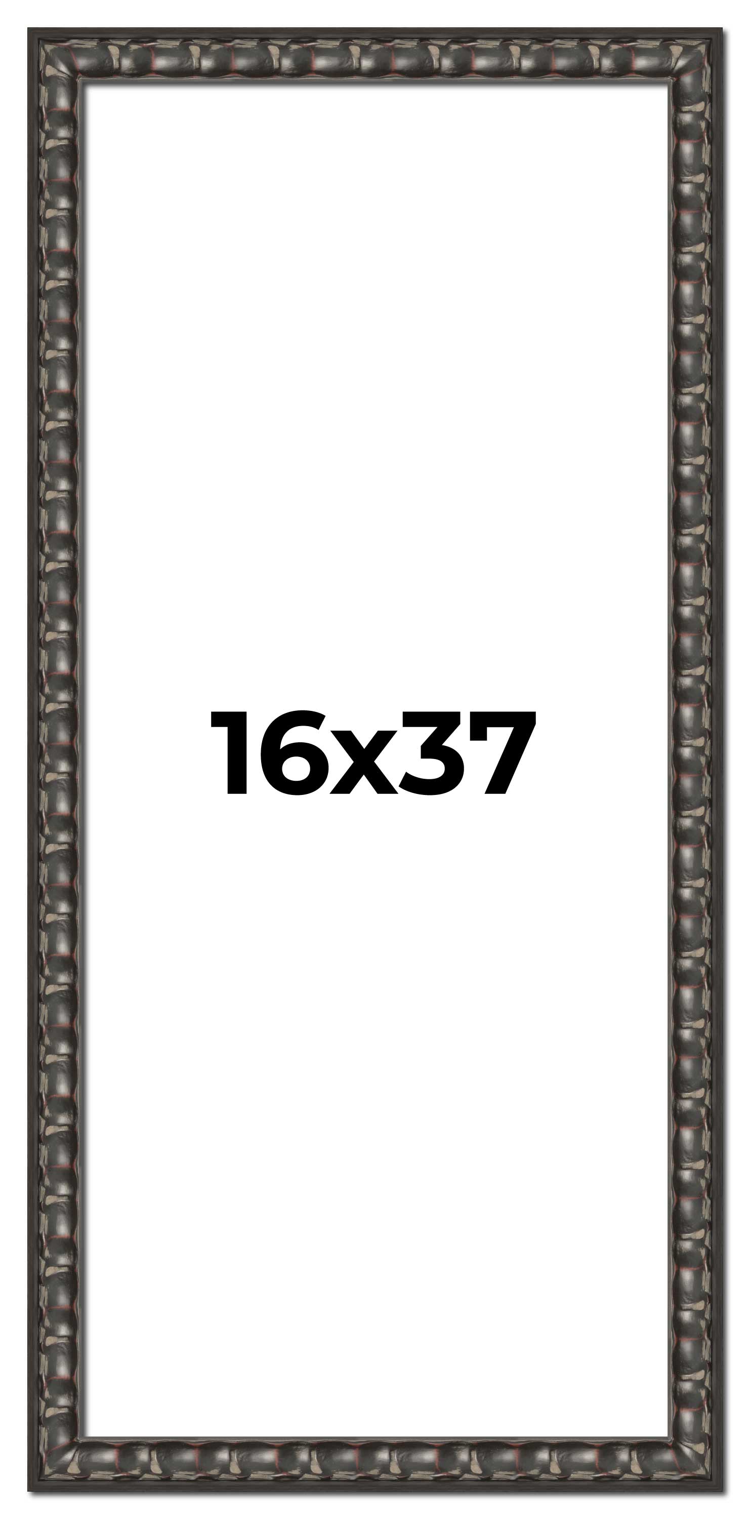 16x37 Frame Black-Brown Medieval Solid Wood Picture Frame | 1.5 Inch ...