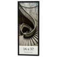 thumbnail image 1 of 16x37 Frame Black Charcoal Grey Wood Textured Picture Frame | 0.75 Inch Moulding Width | Gunmetal, 1 of 8