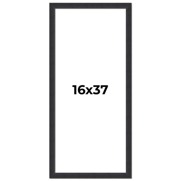 16x37 Frame Black Real Wood Picture Frame Width 1.25 Inches | Interior Frame Depth 0.5 Inches |