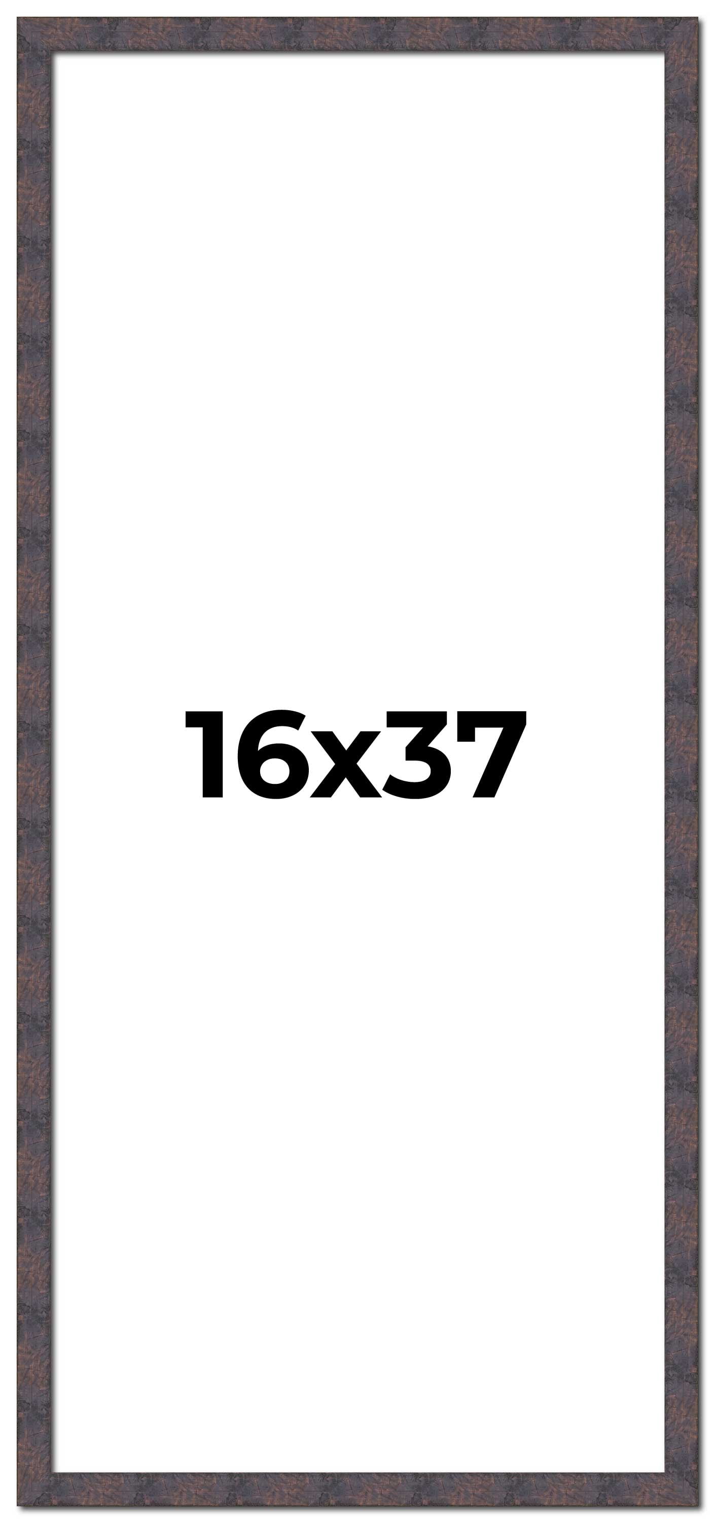 16x37 Frame Brown Rustic Lacquered Walnut Solid Wood Picture Frame ...