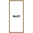 thumbnail image 1 of 16x37 Frame Gold Kingsley Distressed Solid Wood Picture Frame Width 0.75 Inches | Interior Frame, 1 of 8