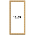 thumbnail image 1 of 16x37 Frame Gold Rustic Solid Wood Picture Frame | 1.25 Inch Wide Moulding | Rustique Gold, 1 of 8