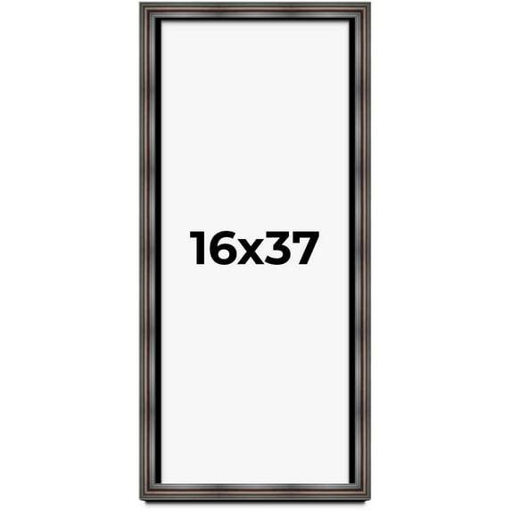 16x37 Shadow Box Frame Brown Cherry | 2.625 Inches Deep Pine Wood Traditional Shadowbox Display