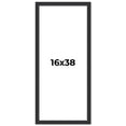 thumbnail image 1 of 16x38 Frame Black Real Wood Picture Frame Width 1.25 Inches | Interior Frame Depth 0.5 Inches |, 1 of 8