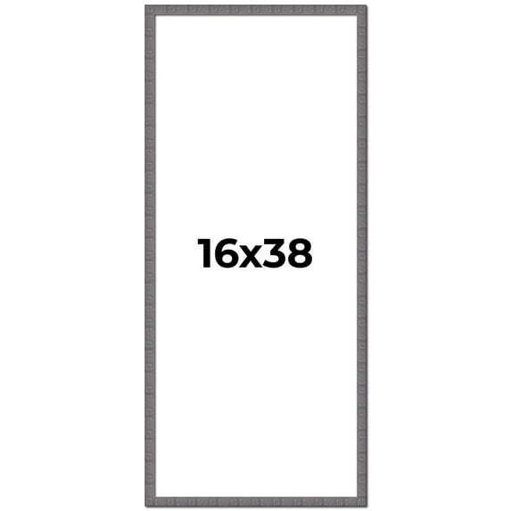 16x38 Frame Blue Kingsley Pewter Solid Wood Picture Frame Width 0.75 Inches |Interior Depth 0.5