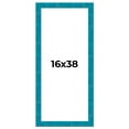 thumbnail image 1 of 16x38 Frame Blue Teal Burl Wood Picture Frame | 1.75 Inch Moulding Width | Interior Frame Depth 0.5, 1 of 8