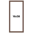 thumbnail image 1 of 16x38 Frame Brown Farmhouse Solid Wood Picture Frame Width 1.5 Inches | Interior Frame Depth 0.5, 1 of 8