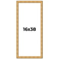 thumbnail image 1 of 16x38 Frame Gold Rustic Solid Wood Picture Frame | 1.25 Inch Wide Moulding | Rustique Gold, 1 of 8