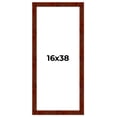 thumbnail image 1 of 16x38 Walnut Brown Veneer Real Wood Picture Frame Width 1.75 inches | Interior Frame Depth 0.5, 1 of 8
