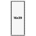 thumbnail image 1 of 16x39 Frame Brushed Silver Solid Wood Picture Frame | 0.75 Inch Moulding Width | Rabbet Depth 0.75, 1 of 5