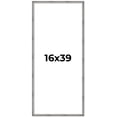 thumbnail image 1 of 16x39 Frame Silver Grey Distressed Solid Wood Picture Frame | 0.75 Inch Moulding Width | Interior, 1 of 8