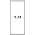 thumbnail image 1 of 16x39 Frame Silver Inner Slope Bevel Picture Frame | 1 Inch Moulding Width | 0.75 Inch Rabbet Depth, 1 of 8