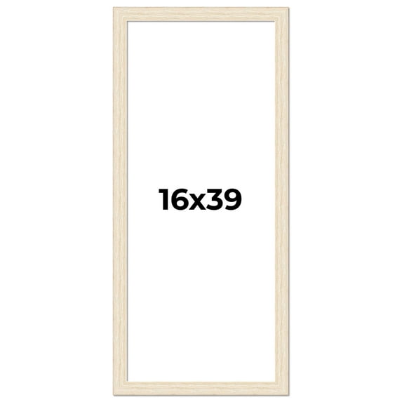 16x39 Frame White Real Wood Picture Frame Width 1.5 inches | Interior Frame Depth 0.5 inches | Barn