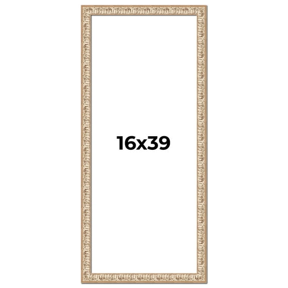 16x39 Frame White Real Wood Picture Frame Width 1.5 inches | Interior Frame Depth 0.5 inches |