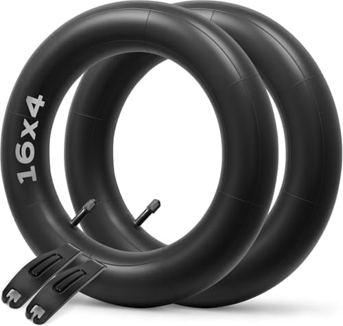 16x4.0 Fat Tire Tube with Schrader Valve - Butyl Rubber Bicycle Tubes for Ebike Bicycle -2 Pack with Tyre Levers$$Sport & Recreation Other
