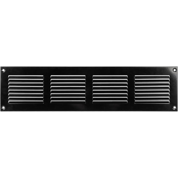 16x4 Inch Air Vent Cover with Mesh Screen, Black Metal Wall Vent Cover