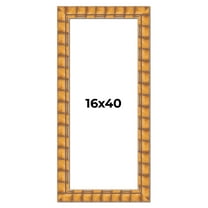 16x40 Frame Beige Real Wood Picture Frame Width 3 inches | Interior Frame Depth 0.5 inches |