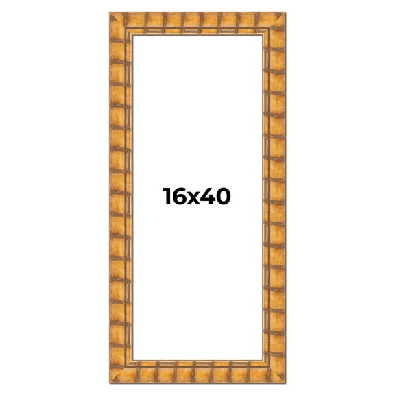 16x40 Frame Beige Real Wood Picture Frame Width 3 inches | Interior Frame Depth 0.5 inches |