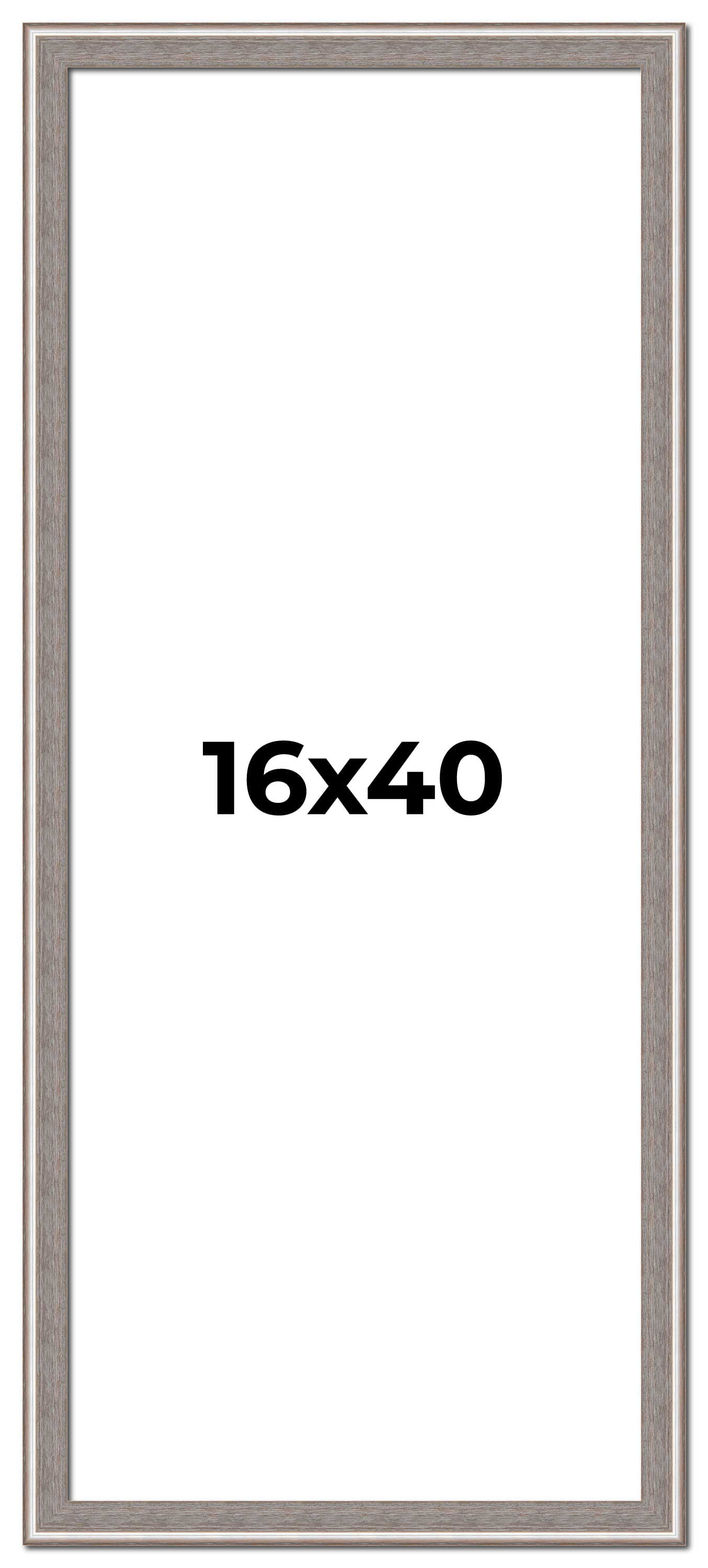 16x40 Frame Grey Real Wood Picture Frame Width 1.25 inches | Interior ...