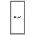 thumbnail image 1 of 16x40 Frame Silver Black Rustic Sonoma Solid Wood Picture Frame | 1.5 Inch Moulding Width |, 1 of 8