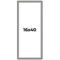 thumbnail image 1 of 16x40 Frame Silver Real Wood Picture Frame Width 1.125 Inches | Interior Frame Depth 0.5 Inches |, 1 of 8