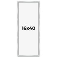 thumbnail image 1 of 16x40 Frame Silver Whitewashed Wood Grain Solid Wood Shadow Box | 0.75 Inch Moulding Width | 0.75, 1 of 8