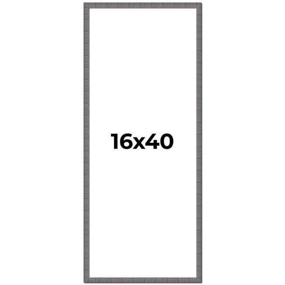 16x40 Frame Slate Blue Distressed Rustic Solid Wood Picture Frame | 0.75 Inch Moulding Width |