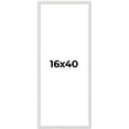 thumbnail image 1 of 16x40 Frame White Real Wood Picture Frame Width 0.75 inches | Interior Frame Depth 0.5 inches |, 1 of 8