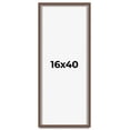 thumbnail image 1 of 16x40 Shadow Box Frame Brown | 1.125 inches Deep Real Wood Rustic Shadowbox Display Frame | UV, 1 of 5