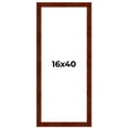 thumbnail image 1 of 16x40 Walnut Brown Veneer Real Wood Picture Frame Width 1.75 inches | Interior Frame Depth 0.5, 1 of 8