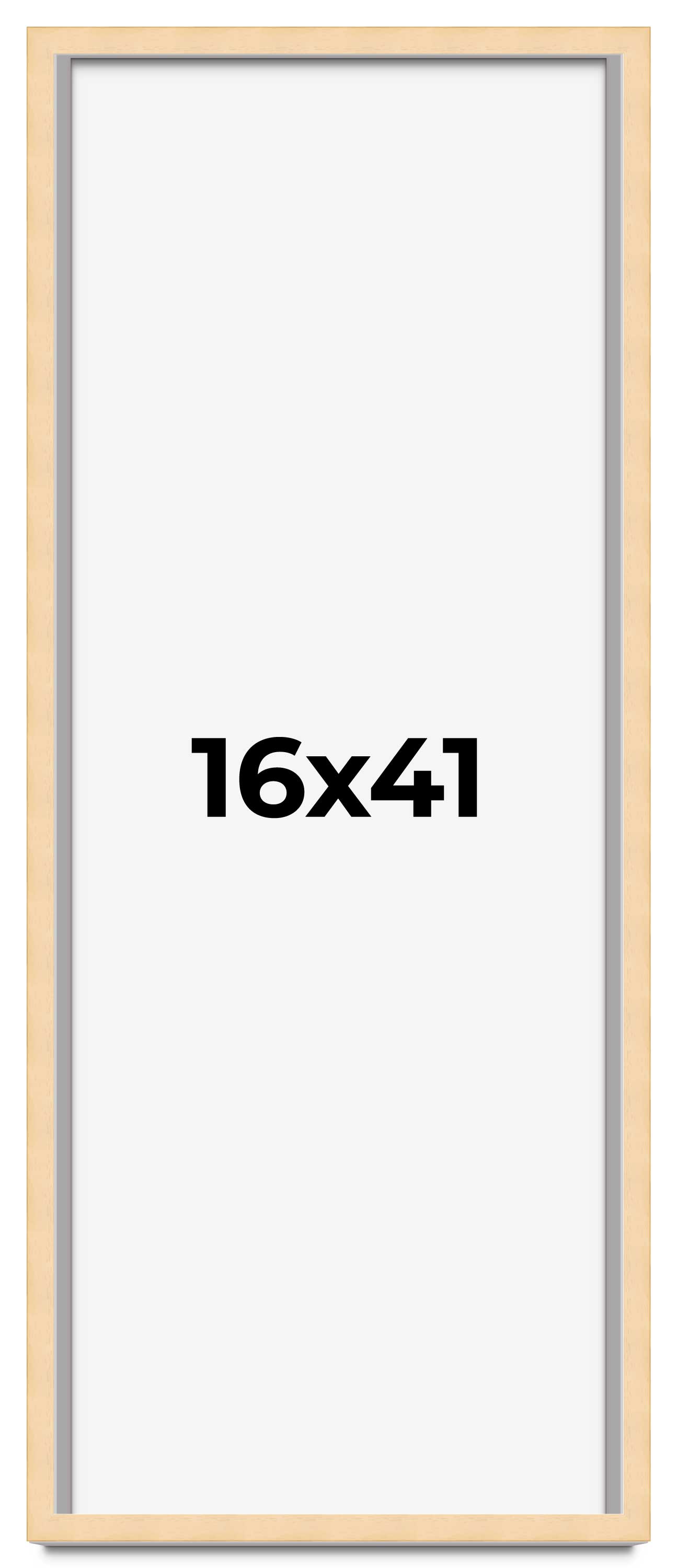 16x41 Frame Natural Wood Picture Frame | 0.75 Inch Moulding Width ...