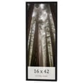 thumbnail image 1 of 16x42 Frame Black Charcoal Grey Wood Textured Picture Frame | 0.75 Inch Moulding Width | Gunmetal, 1 of 8