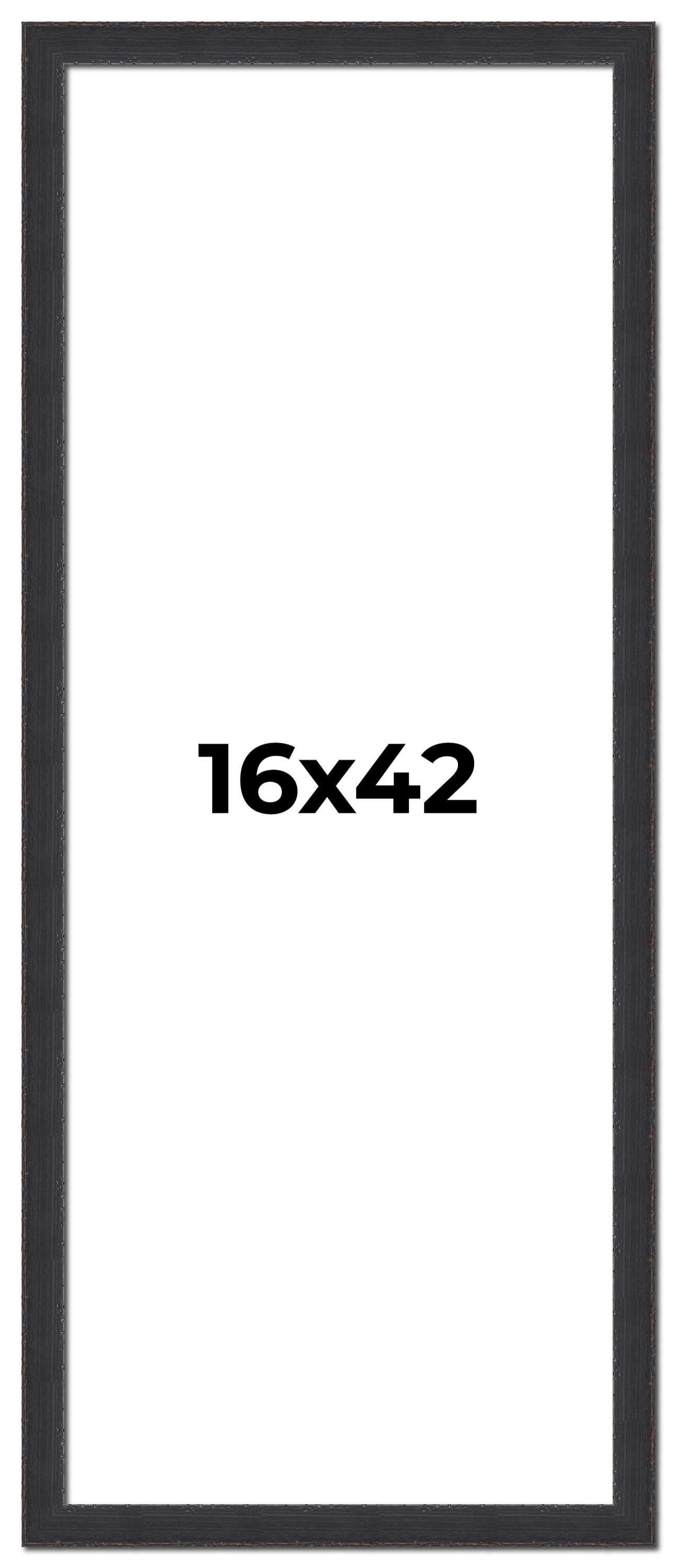 16x42 Frame Black Real Wood Picture Frame Width 1.25 Inches | Interior ...