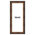 thumbnail image 1 of 16x42 Frame Brown Walnut Gold Ornate Trim Solid Wood Plein Air Picture Frame | 3 Inch Moulding, 1 of 8