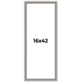 thumbnail image 1 of 16x42 Frame Grey Real Wood Picture Frame Width 1.25 inches | Interior Frame Depth 0.5 inches | Hans, 1 of 8