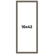 16x42 Frame Silver Real Wood Picture Frame Width 1.25 Inches | Interior Frame Depth 0.5 Inches |
