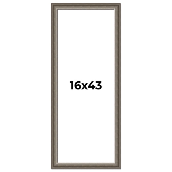 16x43 Frame Brown Solid Wood Picture Frame | 1.75 Inch Moulding Width | Austin Frame Complete with