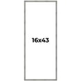 thumbnail image 1 of 16x43 Frame Silver Grey Distressed Solid Wood Picture Frame | 0.75 Inch Moulding Width | Interior, 1 of 8